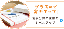 プラスαで実力アップ！ 苦手分野の克服とレベルアップ
